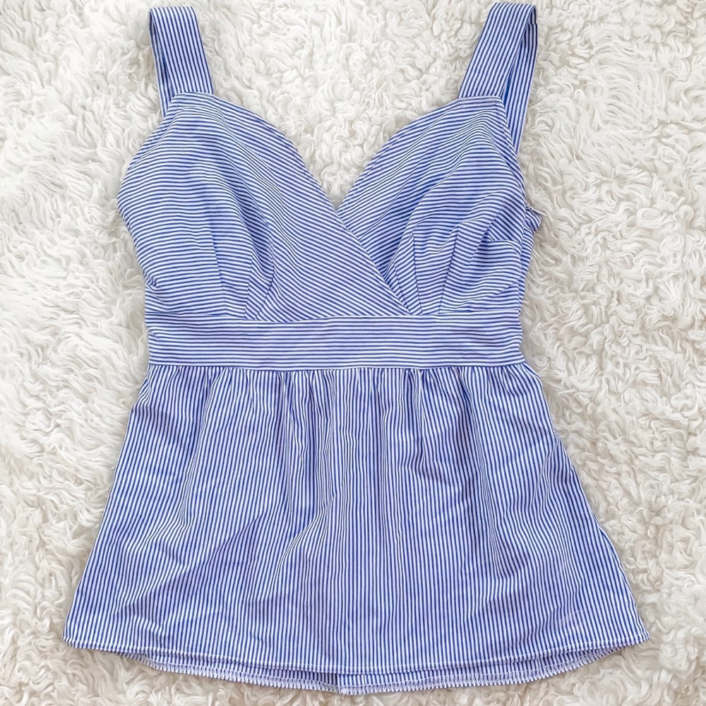Striped Tank with Button Details